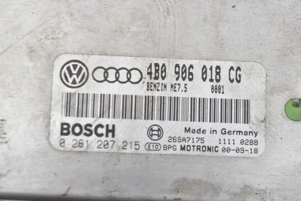 control unit computer of the engine 4B0906018CG AUDI A6 C5 1.8 T 150 KM 97-01
