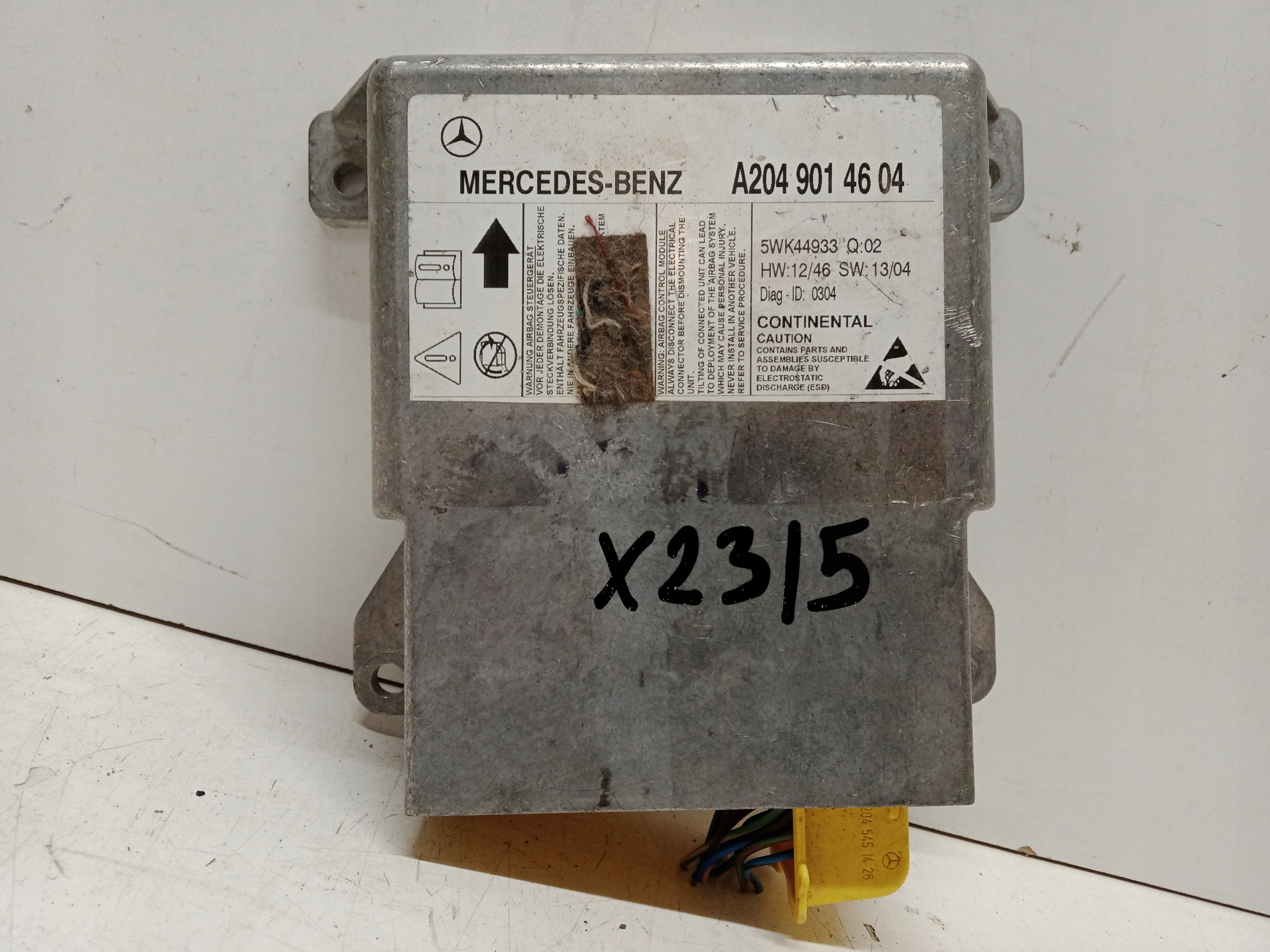 MERCEDES C W204 MODUŁ SENSOR AIRBAG A2049014604 MERCEDES C W204 MODUŁ