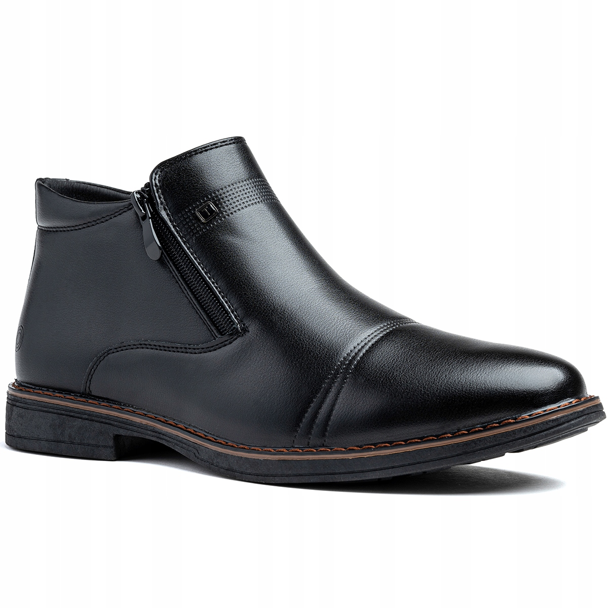 Kotníkové Boty Zateplené zimní boty pohodlné černé Zip Wojtyłko 42