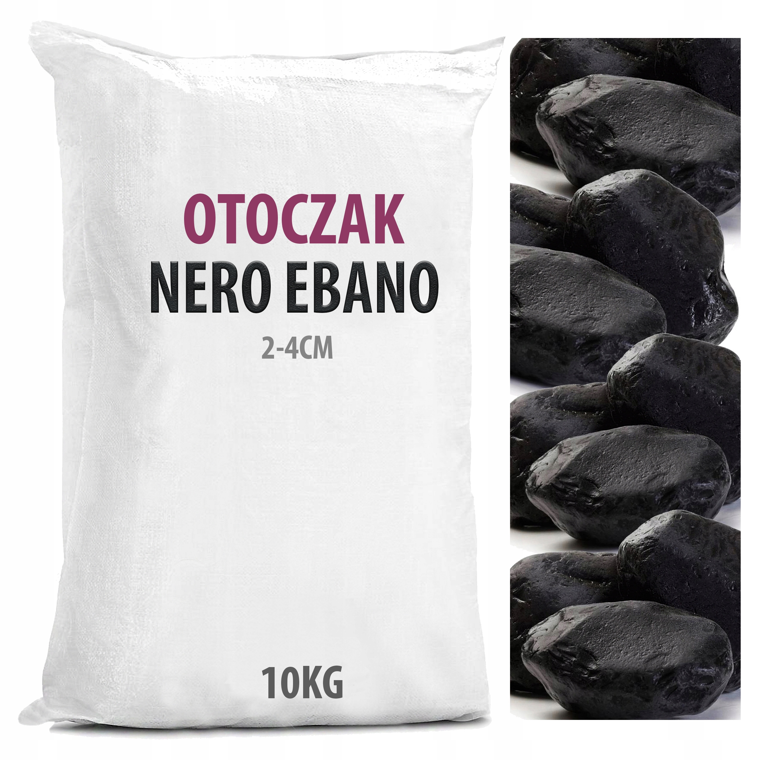 

Kamienie Ozdobne Ogrodowe Nero Ebano 2-4cm 10KG