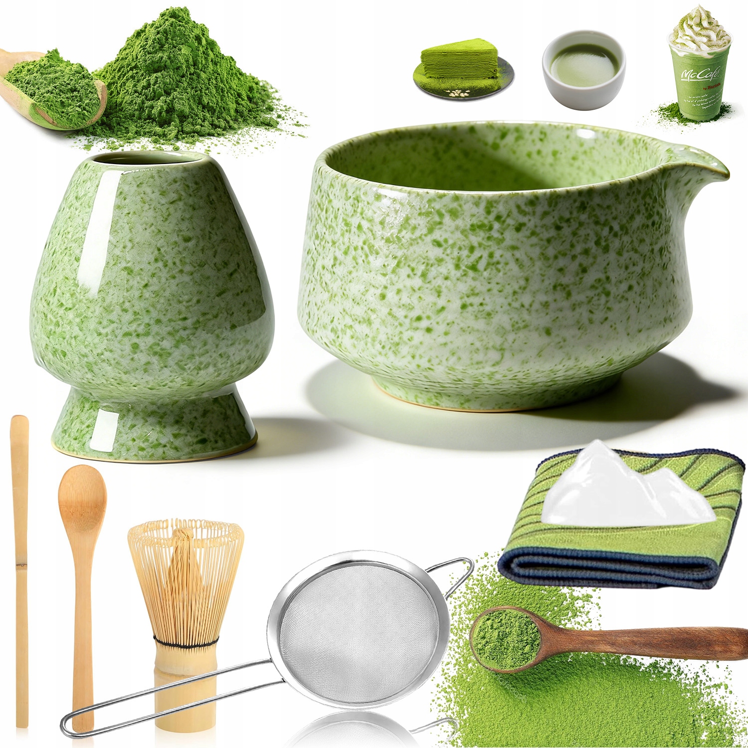 Levně Dárková Sada Na Čaj Matcha Metla Matcha 8 El S Keramickou Miskou