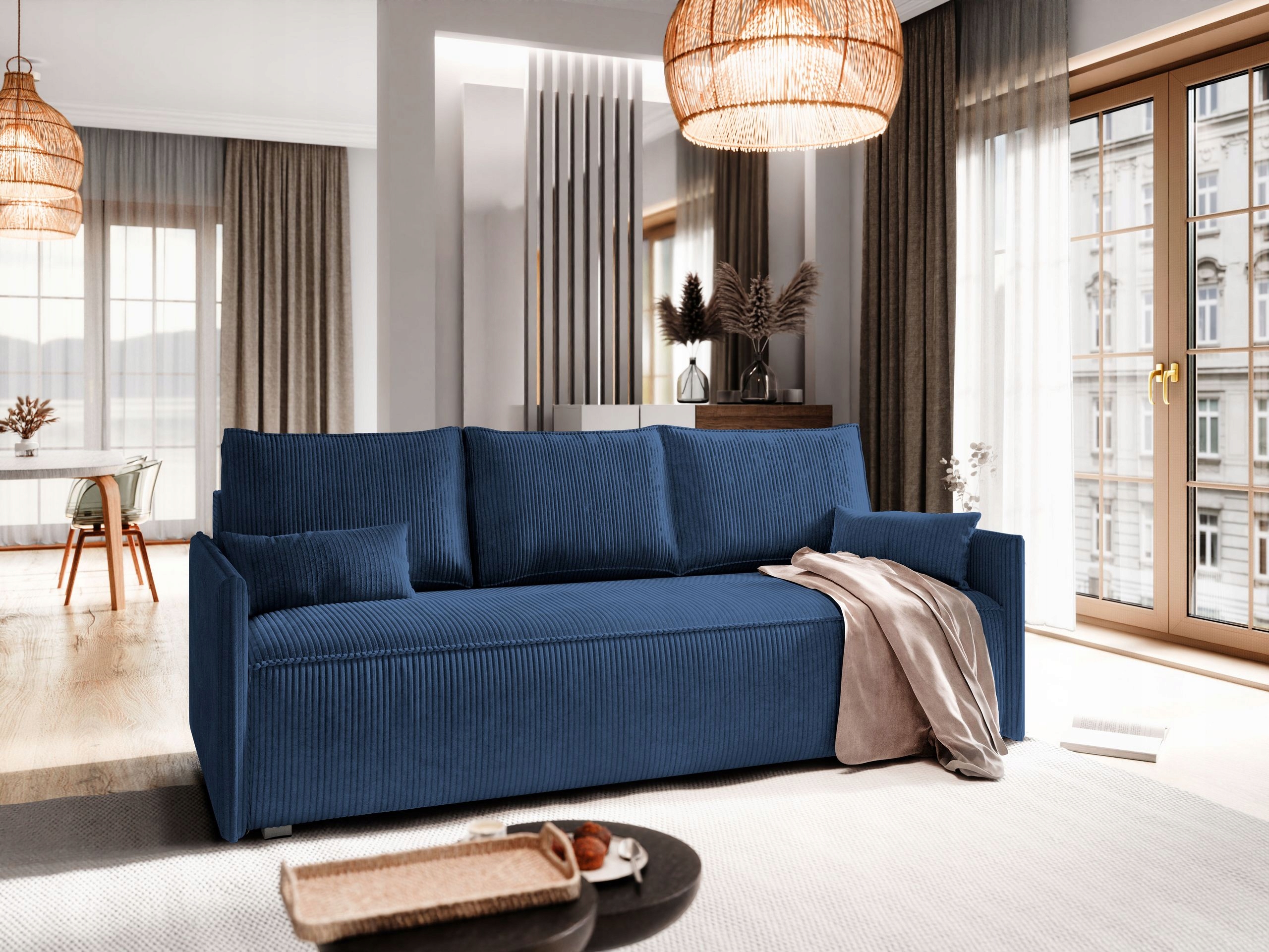 Manšestrová Pohovka Mestor rozkládací Funkce Spaní nádoba Pohodlná módní