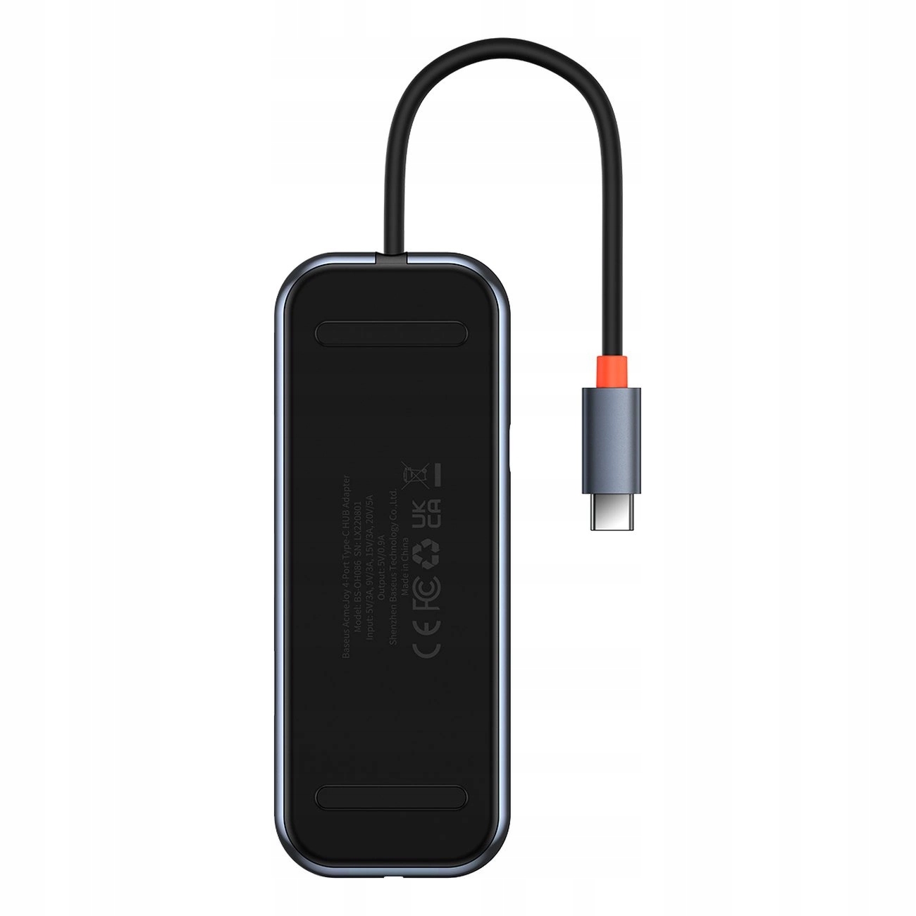 Baseus AcmeJoy Hub 4-portowy (usb-c do 1x Usb-c PD&Data/3x USB3.0) ciemnosz