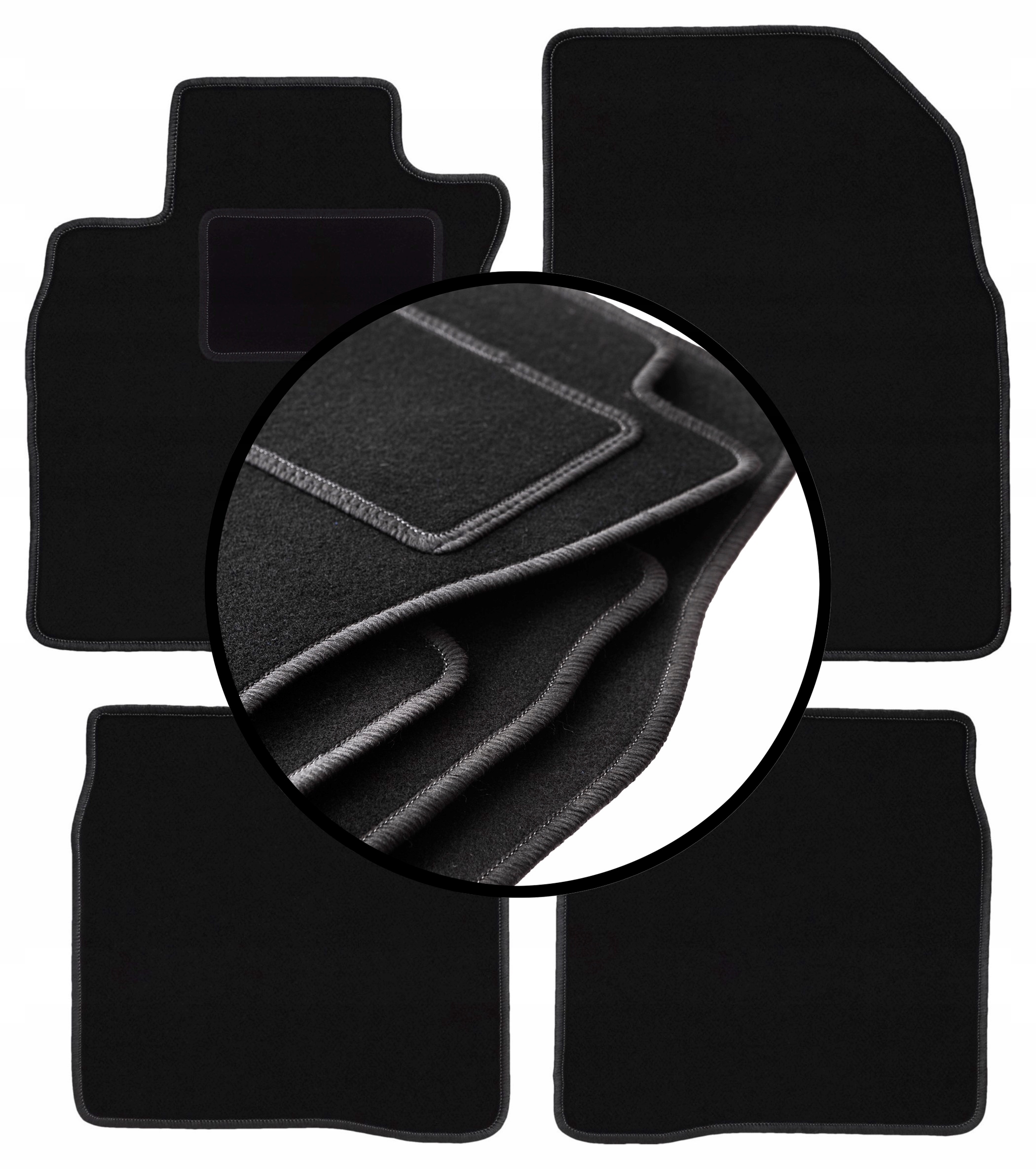 Velurové koberce komplet pro: Nissan Note I E11 minivan (2006-2012)
