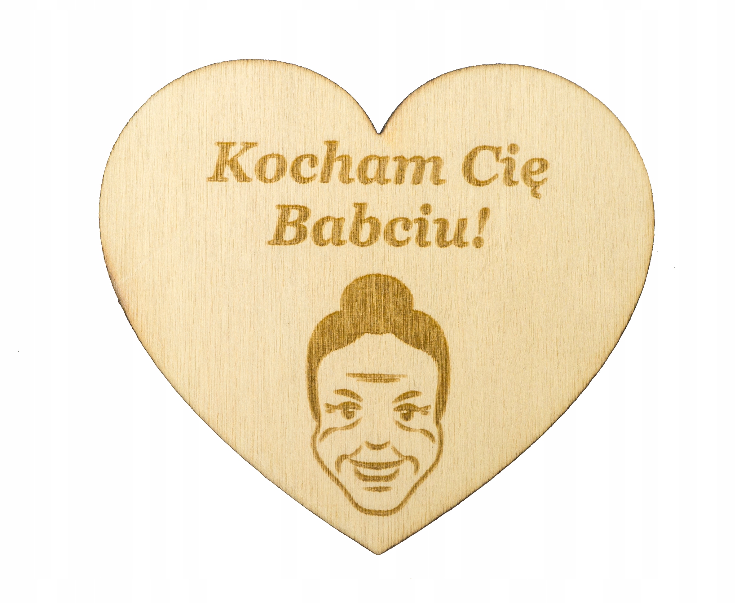 Serce drewniane KOCHAM CIĘ BABCIU Dzień Babci
