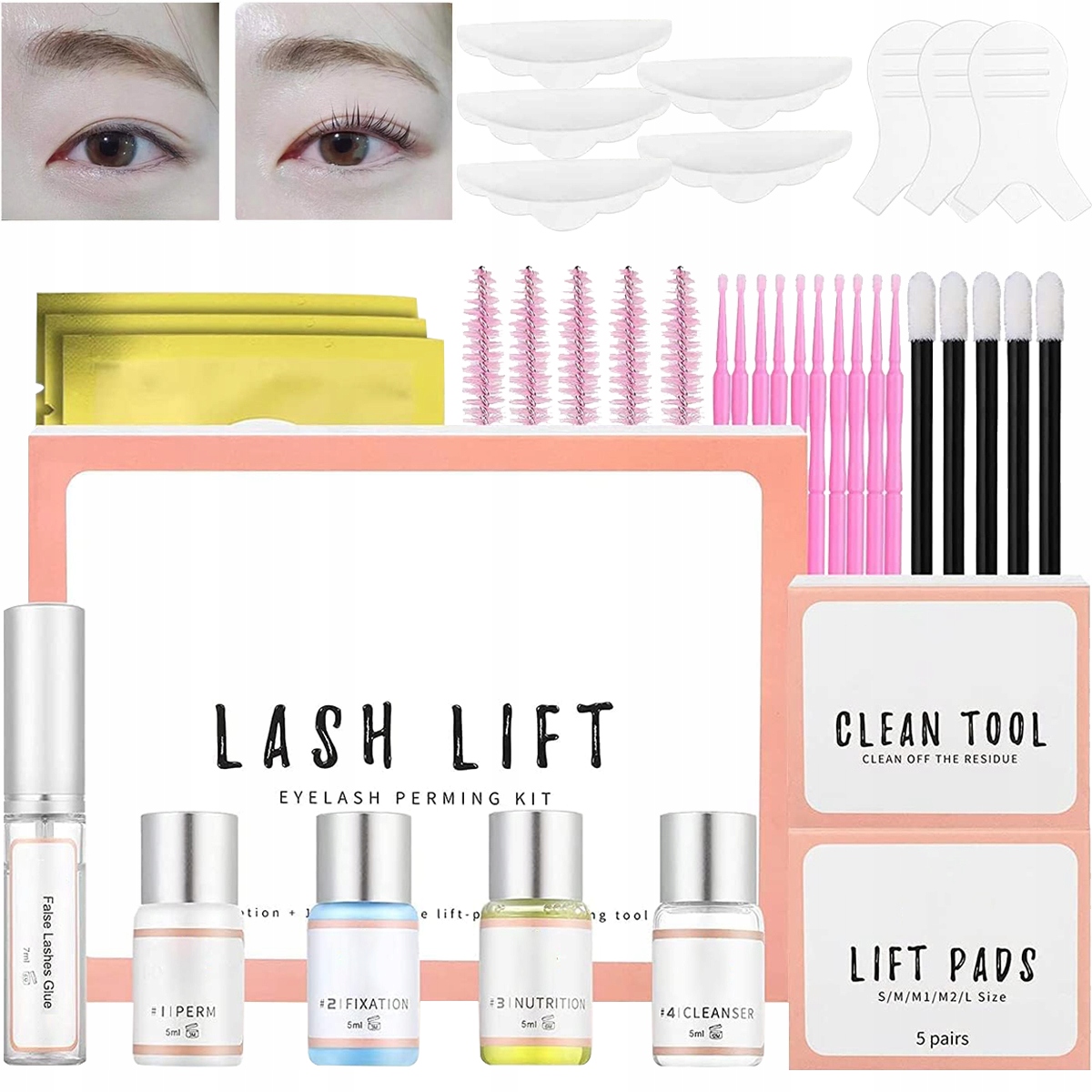 Sada Pro Lifting Řas XXXL Lash Lift Účinek přetrvává 6-8 týdnů