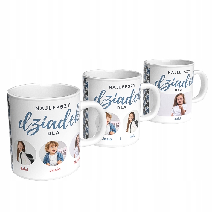 KUBEK NA DZIEŃ BABCI I DZIADKA + ZDJĘCIE + IMIĘ Pojemność 330 ml