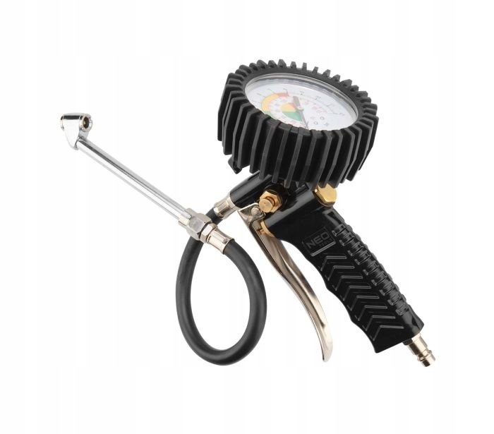 Pistolet do pompowania z manometrem 63mm długa końcówka 14-716