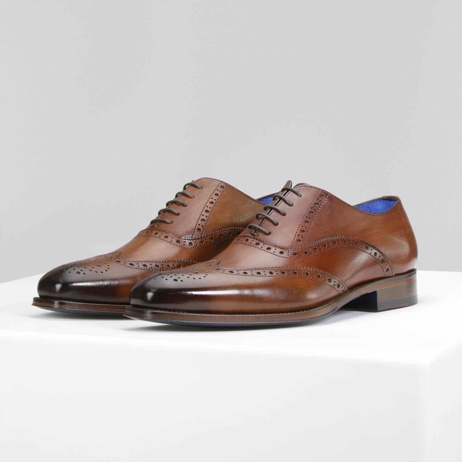 Pánské oxfordky Premium v barvě světle hnědé vel. 40