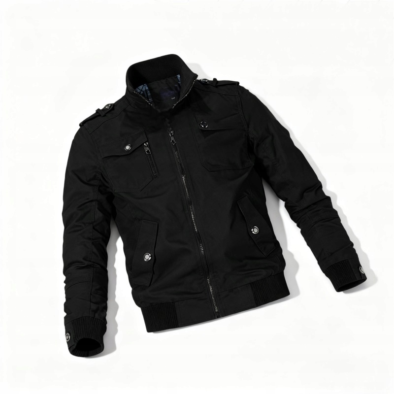 Pánská bomber přechodová bunda se stahovacími pásky