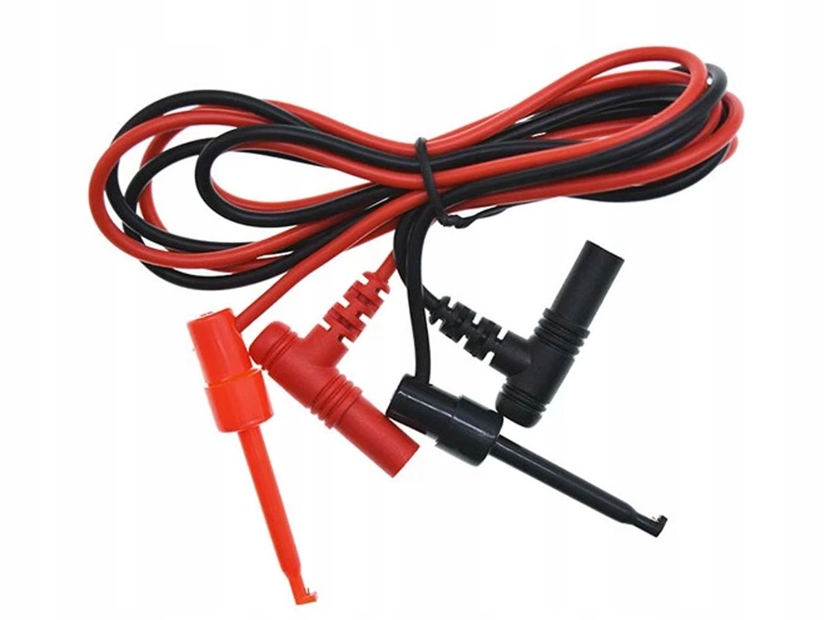 

Przewody pomiarowe z haczykami 1m czerwony czarny