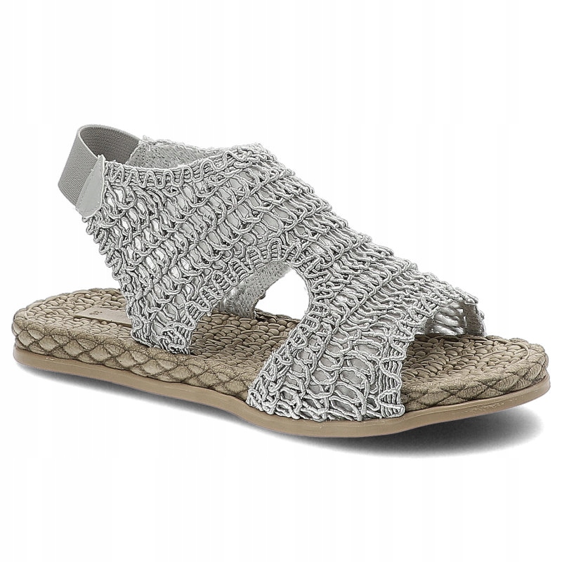 

Szare Sandały Damskie Artiker Stylowe Obuwie