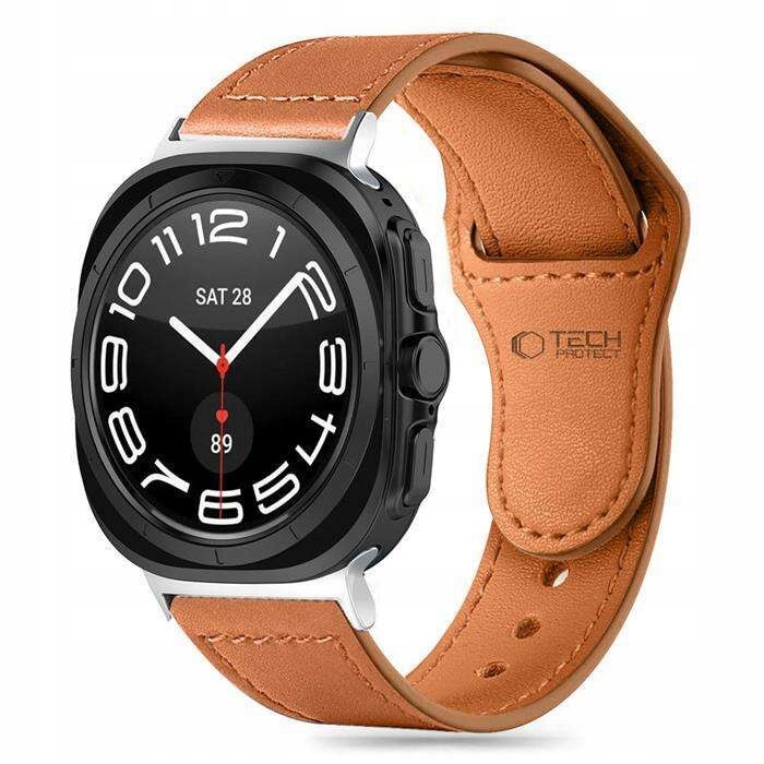 Tech-protect Leatherfit Pasek Samsung Galaxy Watch Ultra (47 MM) Brown