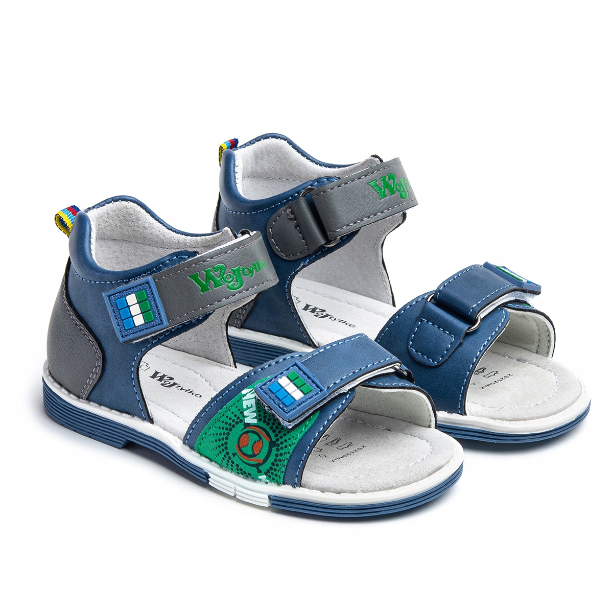 

Sandały wkł.SKÓRA na rzep miękkie lekkie Wojtyłko