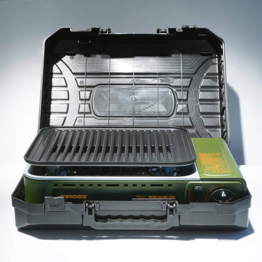 KUCHENKA TURYSTYCZNA Z PATELNIĄ GRILOWĄ 2W1 TIROSS TS-268 + 4 KARTUSZE Marka Tiross