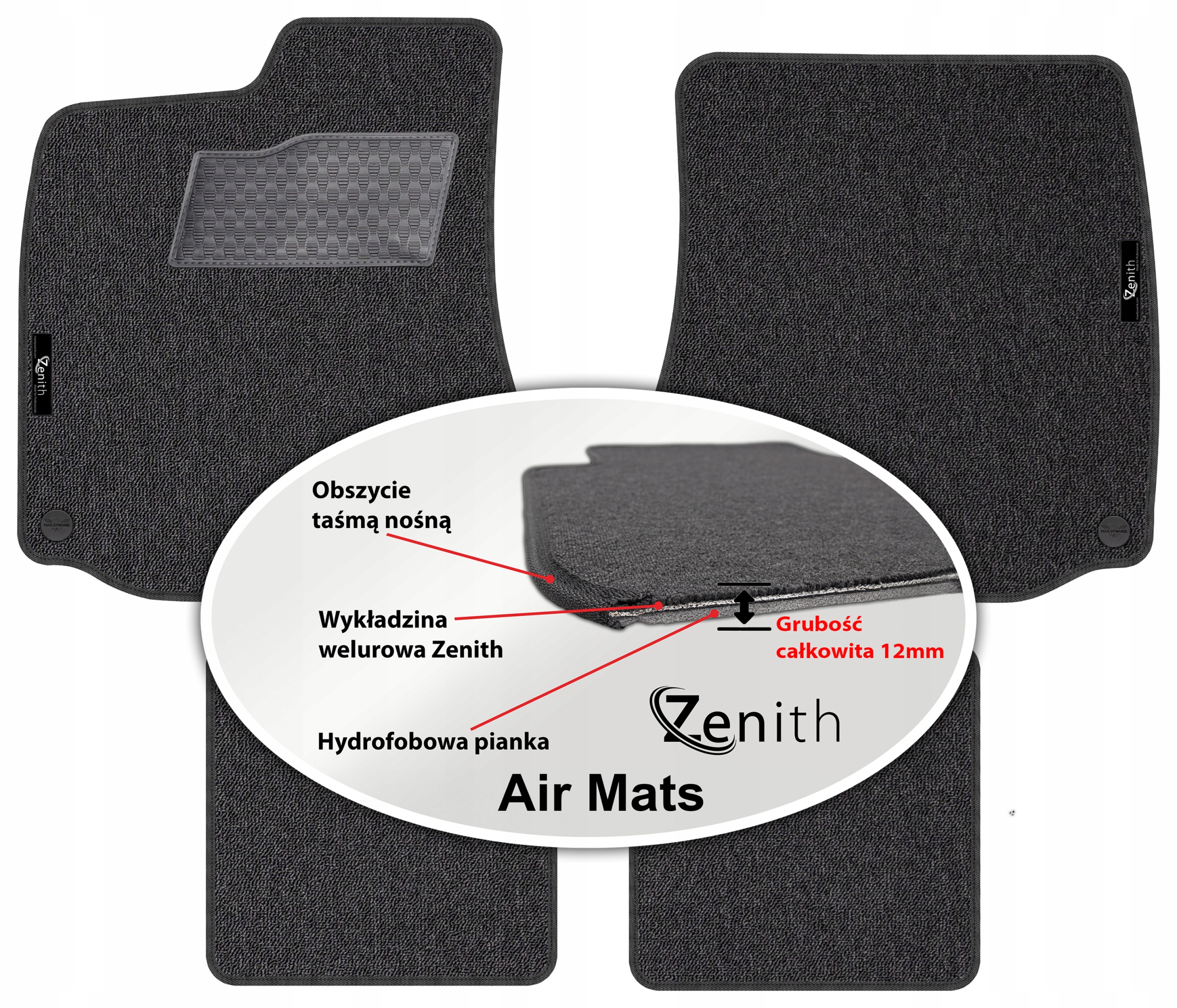 Ferrari Roma Cp 2020 Velurové koberce do auta Zenith Air Mats