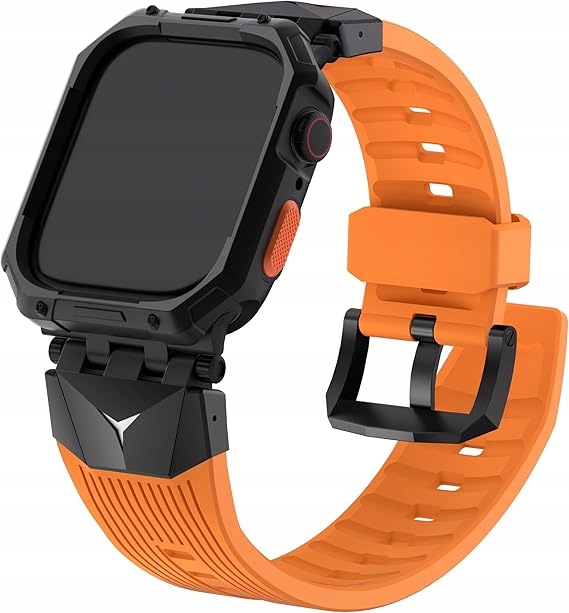 Fullmosa etui pasek do Apple Watch 44/45mm 10/9/8/7/6/5/4 SE3/2 pomarańcz