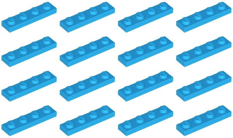 

Lego 3710 Płytka 1x4 lazurowa ciemna (10g) 16 szt.