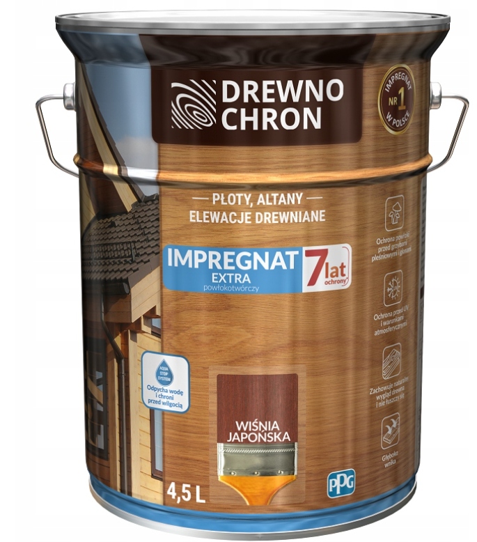 Drewnochron Impregnat Extra Wiśnia Japońska 4,5L