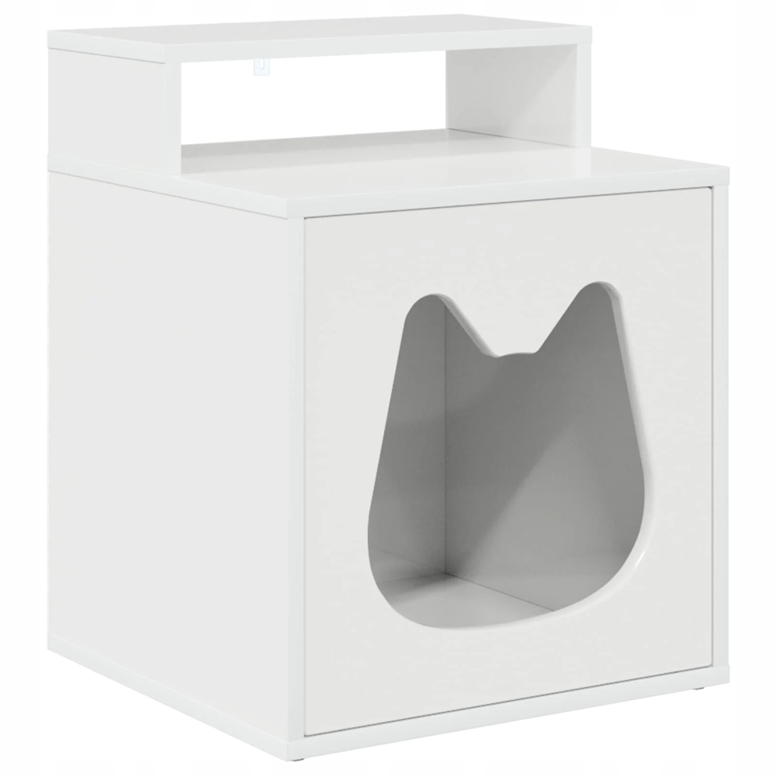 Kočičí dům Lesklá Bílá 42,5 x 40 x 53,5 cm kompozitní dřevo