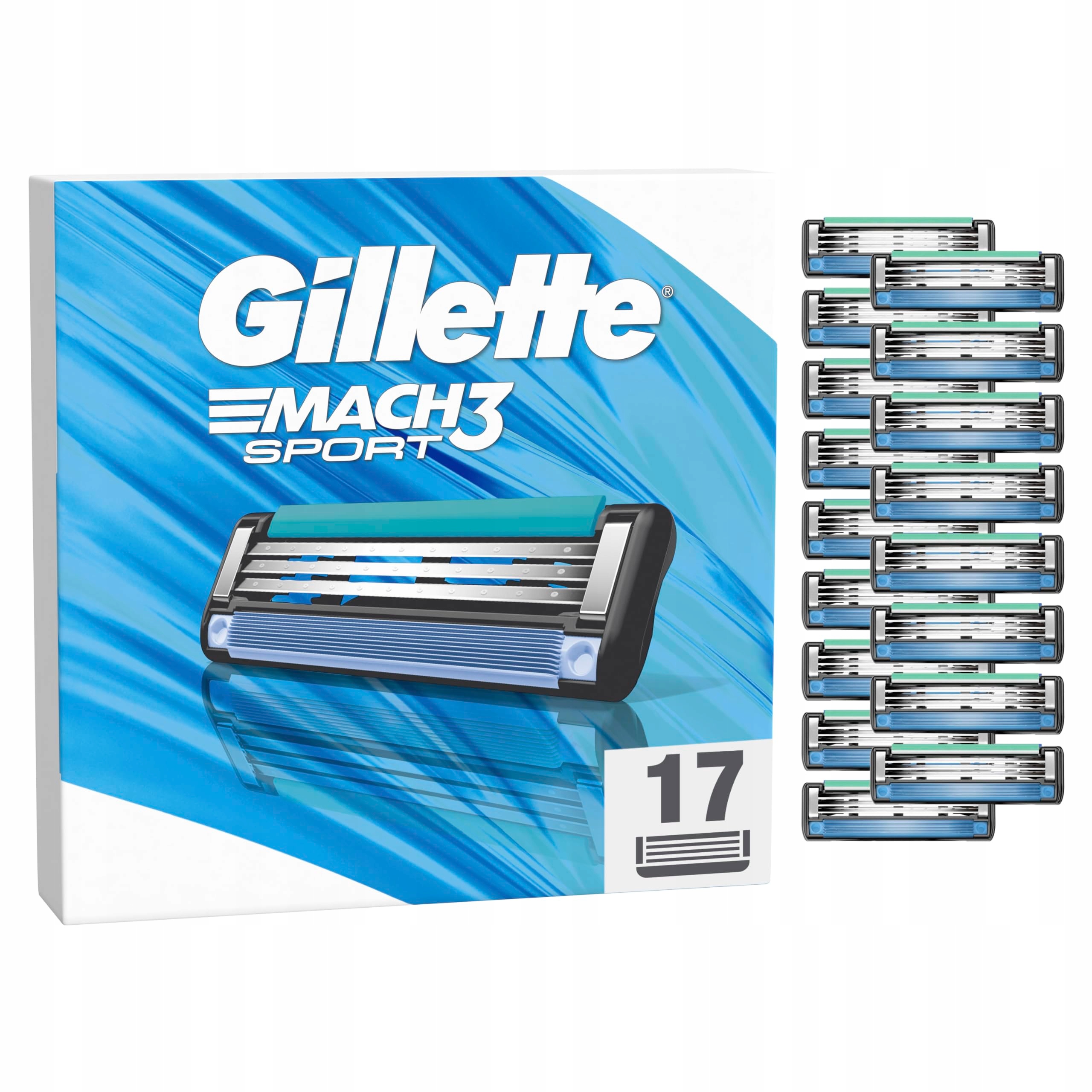 Gillette Mach3 náplně do holicího strojku pro muže, 17 kusů
