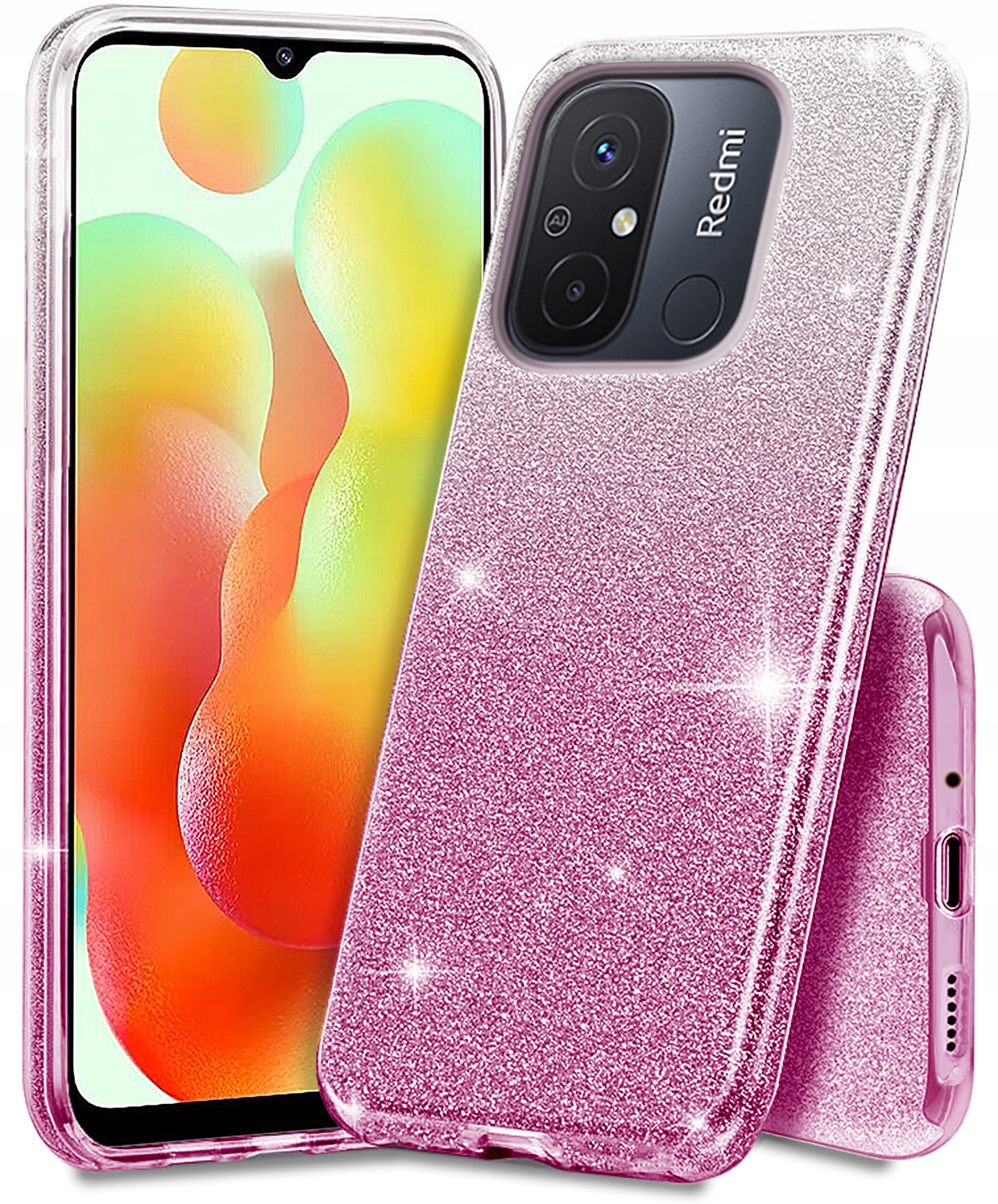 

Etui do Xiaomi Redmi 12C Brokat Case Szkło 9H