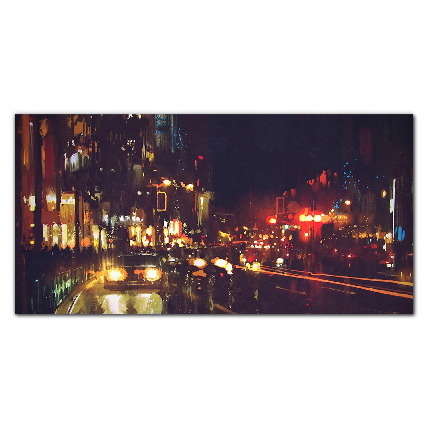 

Obraz z nadrukiem 120x60 Miasto noc droga czarny