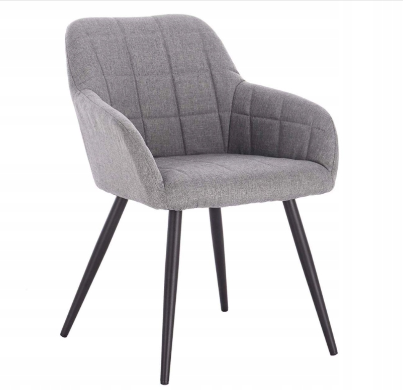 Stolička Woltu velúr odtiene šedej 1 ks