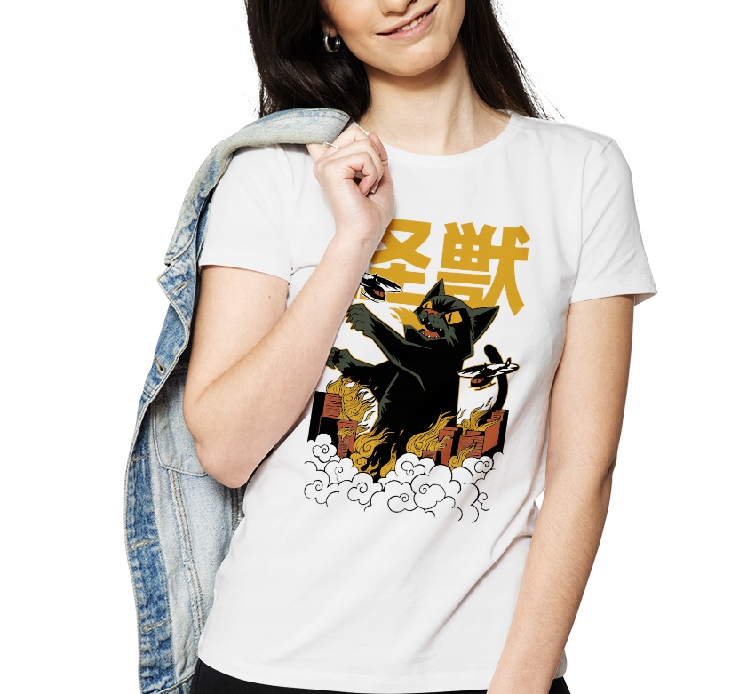 

Kot Anime Manga Koszulka damska T-shirt Różne L