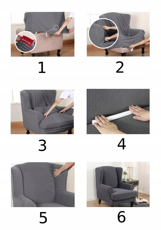 ELASTYCZNY POKROWIEC NA FOTEL USZAK 80/90/120 Marka Domidekor