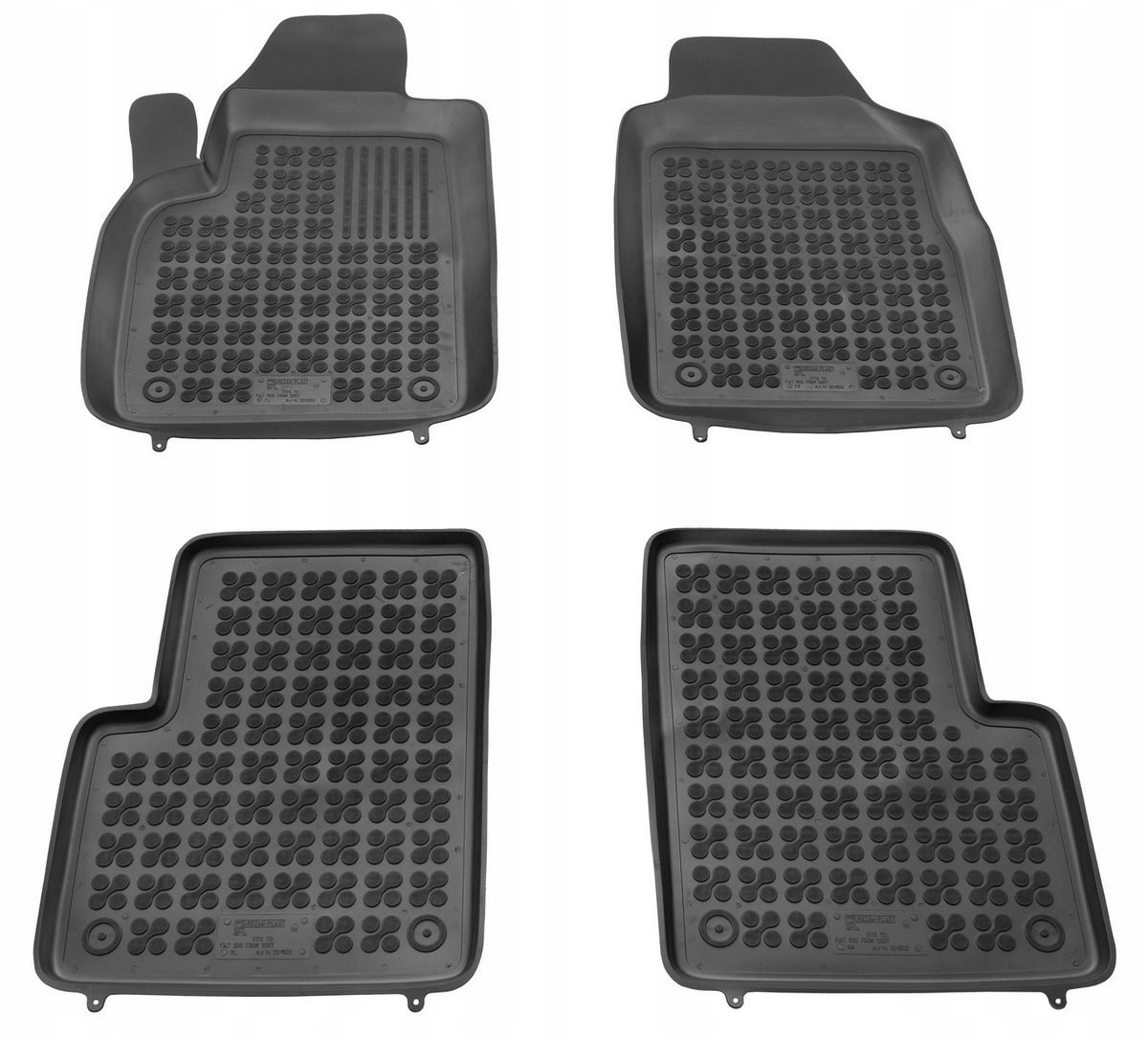 Gumové autokoberce Fiat 500, 2007- ,