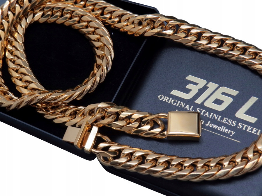 

Gruba Złota Bransoleta Męska Łańcuch Na Szyję