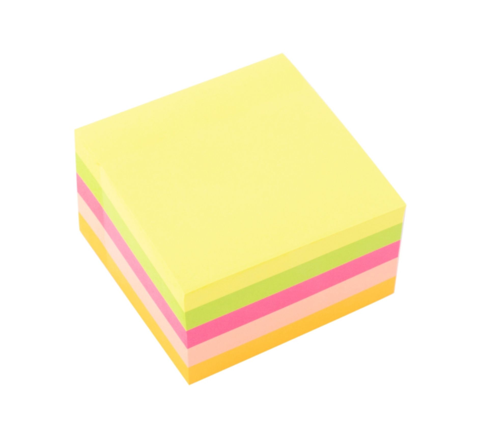 Samolepicí bloček D.RECT neonový, 76 x 76 mm, 400 lístků