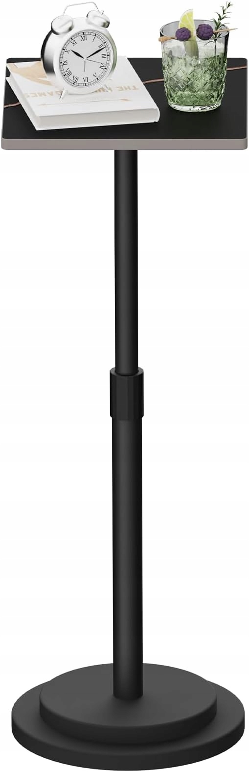 Guohnhe Stolek na pití kulatý, nastavitelný, bílý, do interiéru