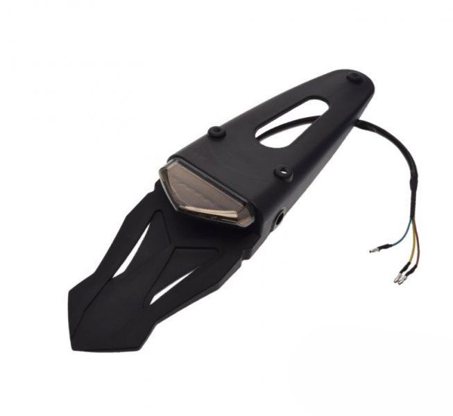 Lampa tylna LED z błotnikiem dymiony klosz