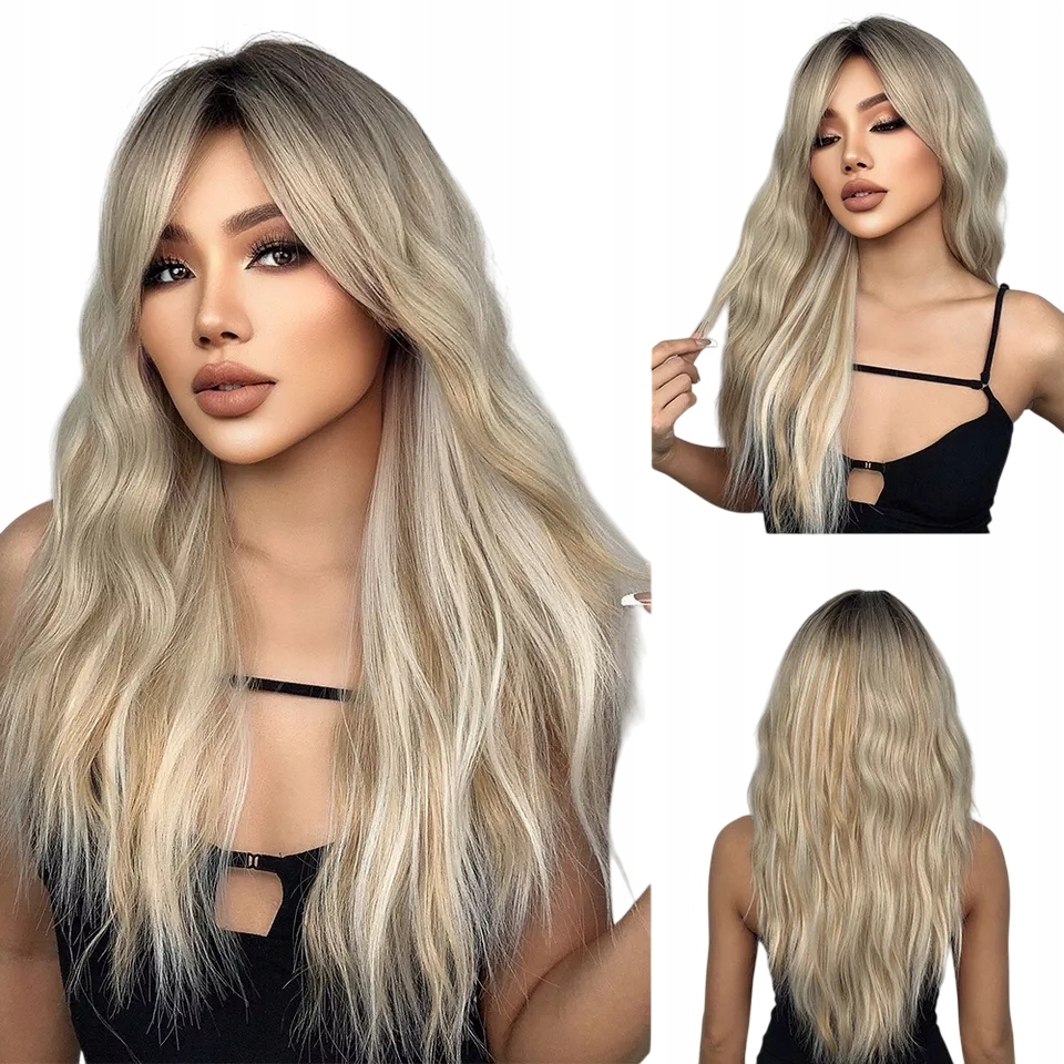 Peruka blond fale peruki damskie Jak naturalna