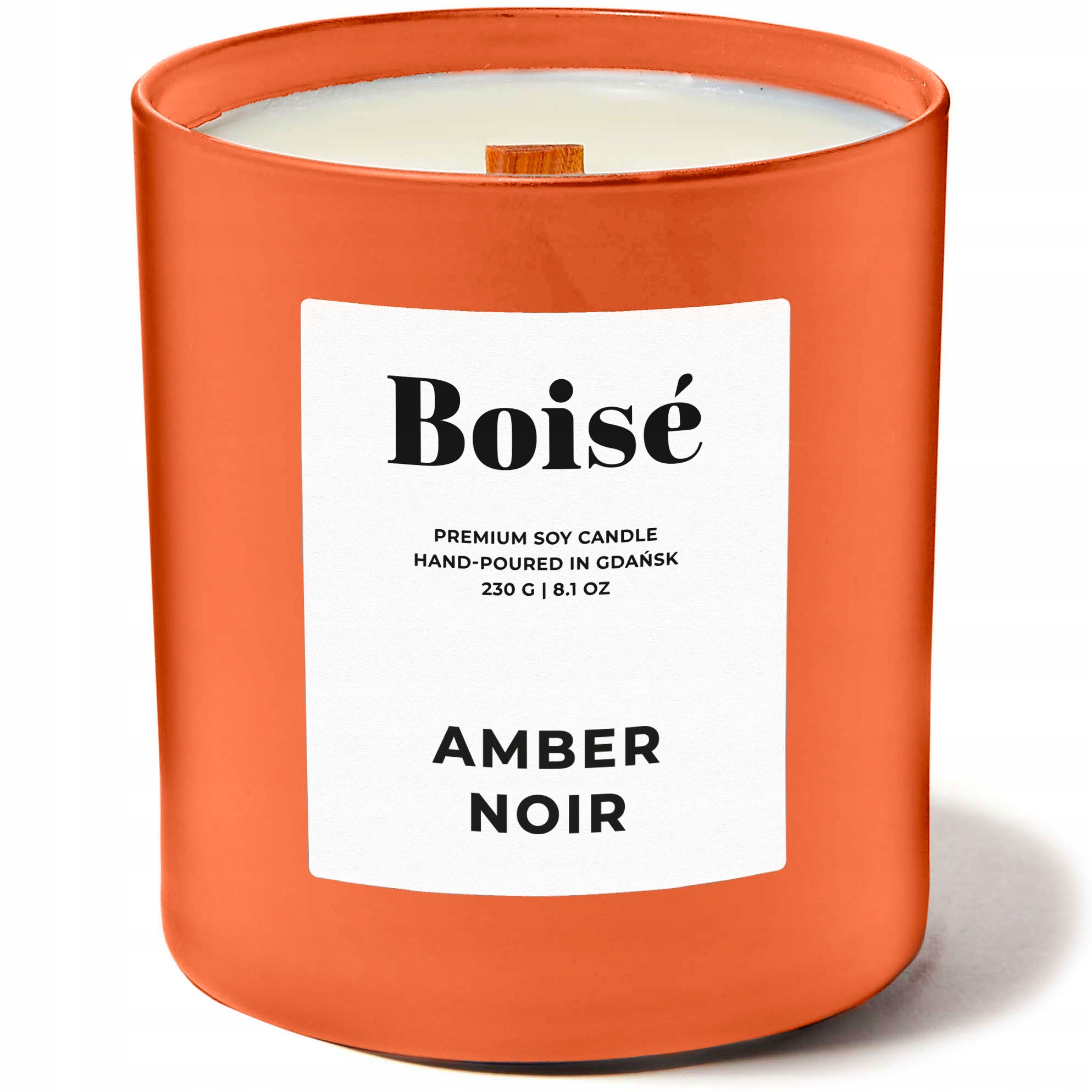 

Amber Noir Świeca sojowa z Drewnianym knotem