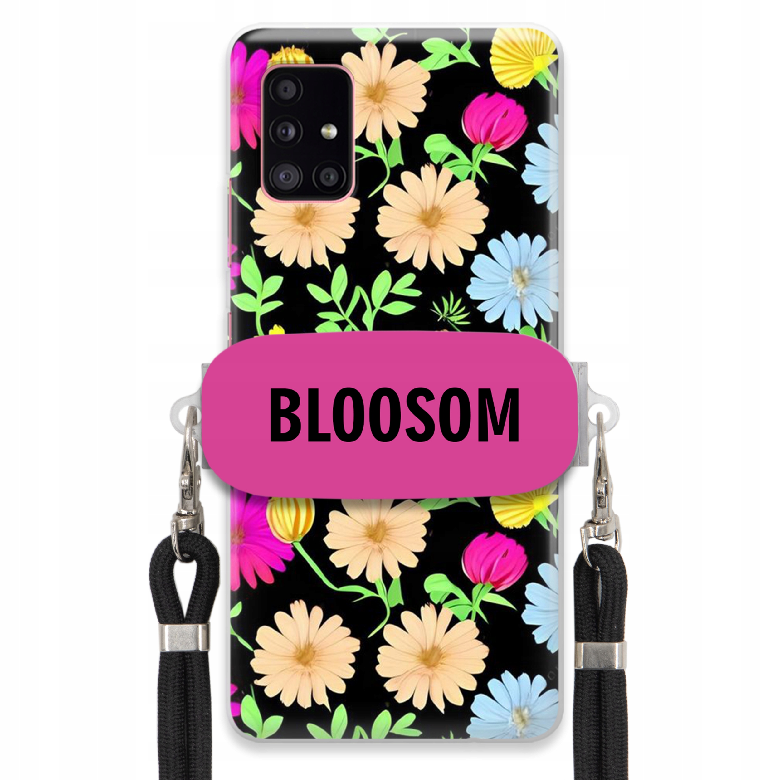 Pouzdro Držák Crossbody pro Samsung A51 5G Kryt Case Květiny Bloosom Flower