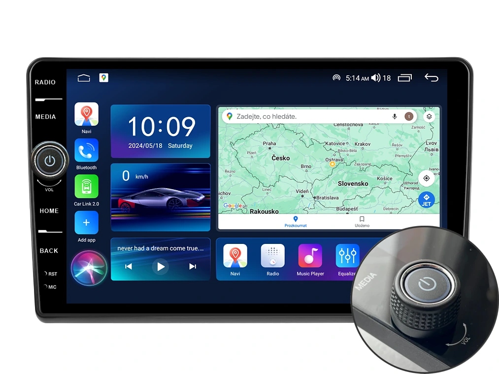 Everest 2DIN autorádio EVE42 Android, Fiat Peugeot Citroen