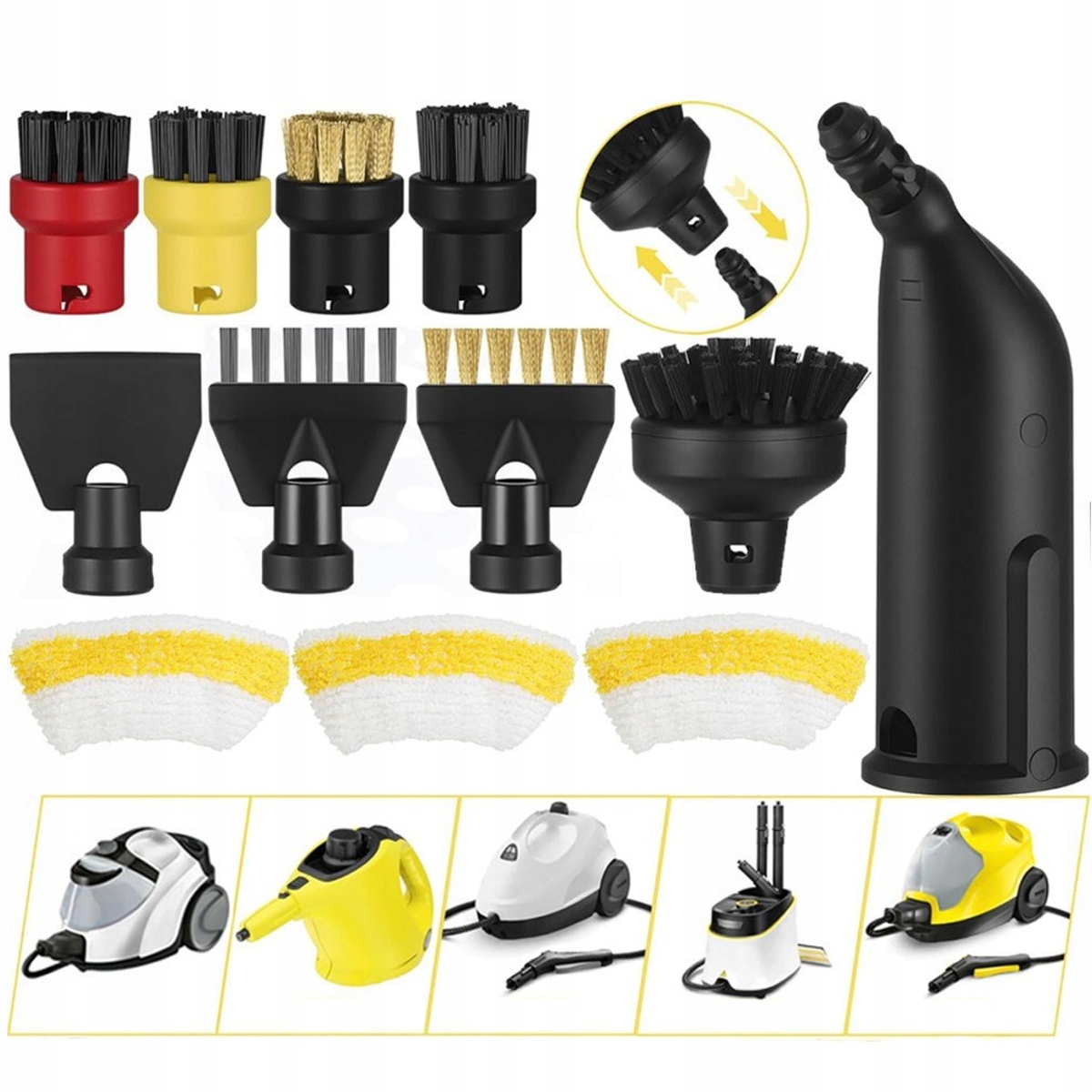 Zestaw Akcesoriów Do Parownic Karcher Sc 1 2 3 4 5 wytrzymały 12szt.