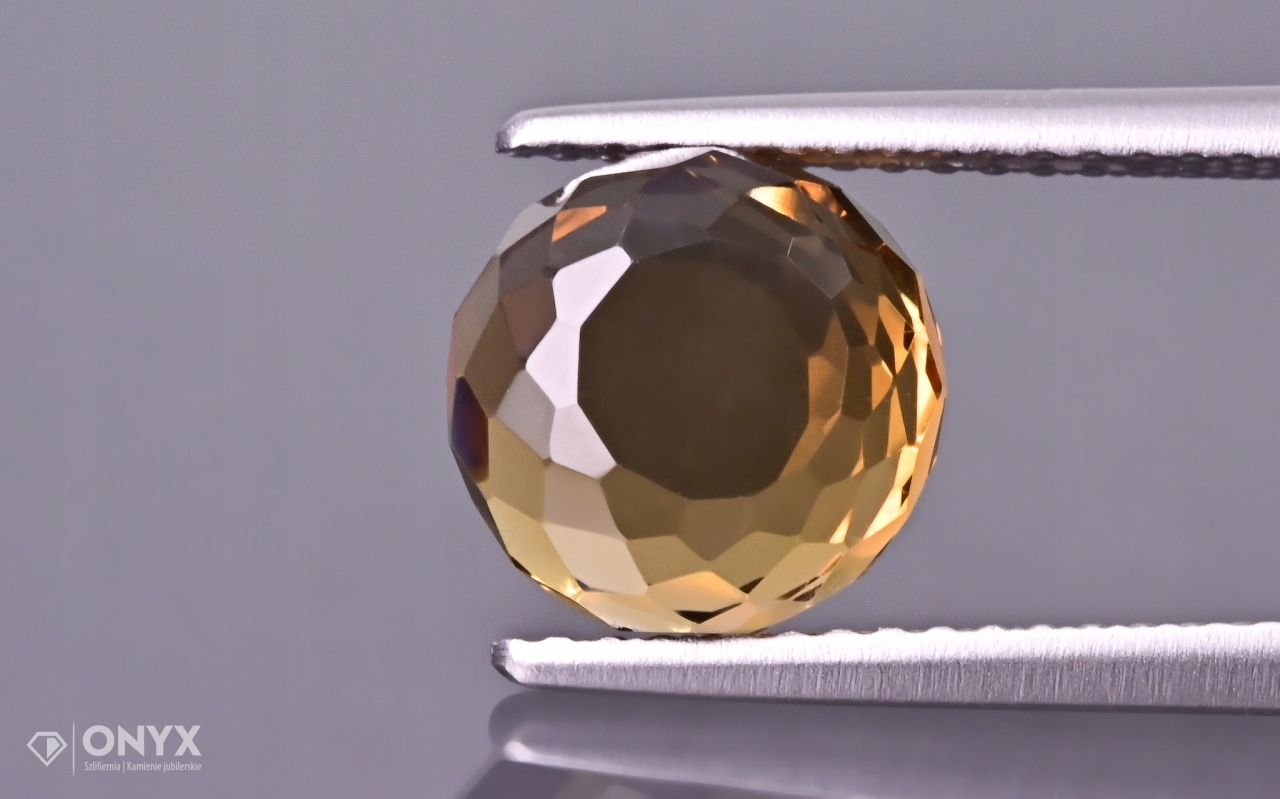 Medový křemen fazetovaná pneumatika 8,5x8,5 mm