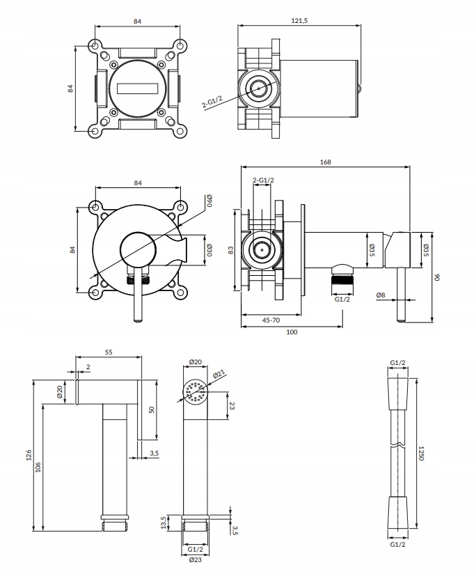 OMNIRES BATERIA PODTYNKOWA BIDETOWA CHROM SYSYBI2CR EAN (GTIN) 5902539825145