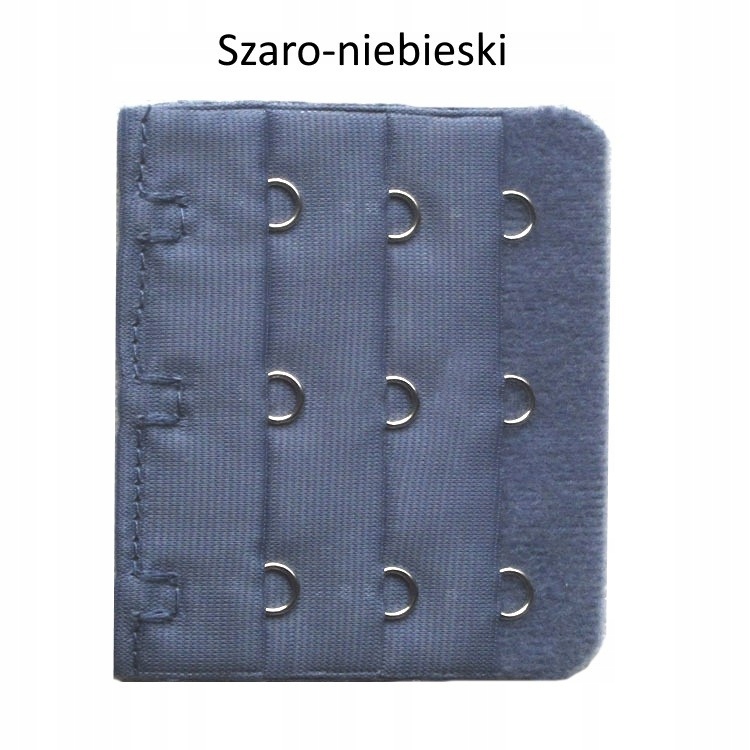 

Przedłużka do stanika 3x3 haftki Szaro niebieski