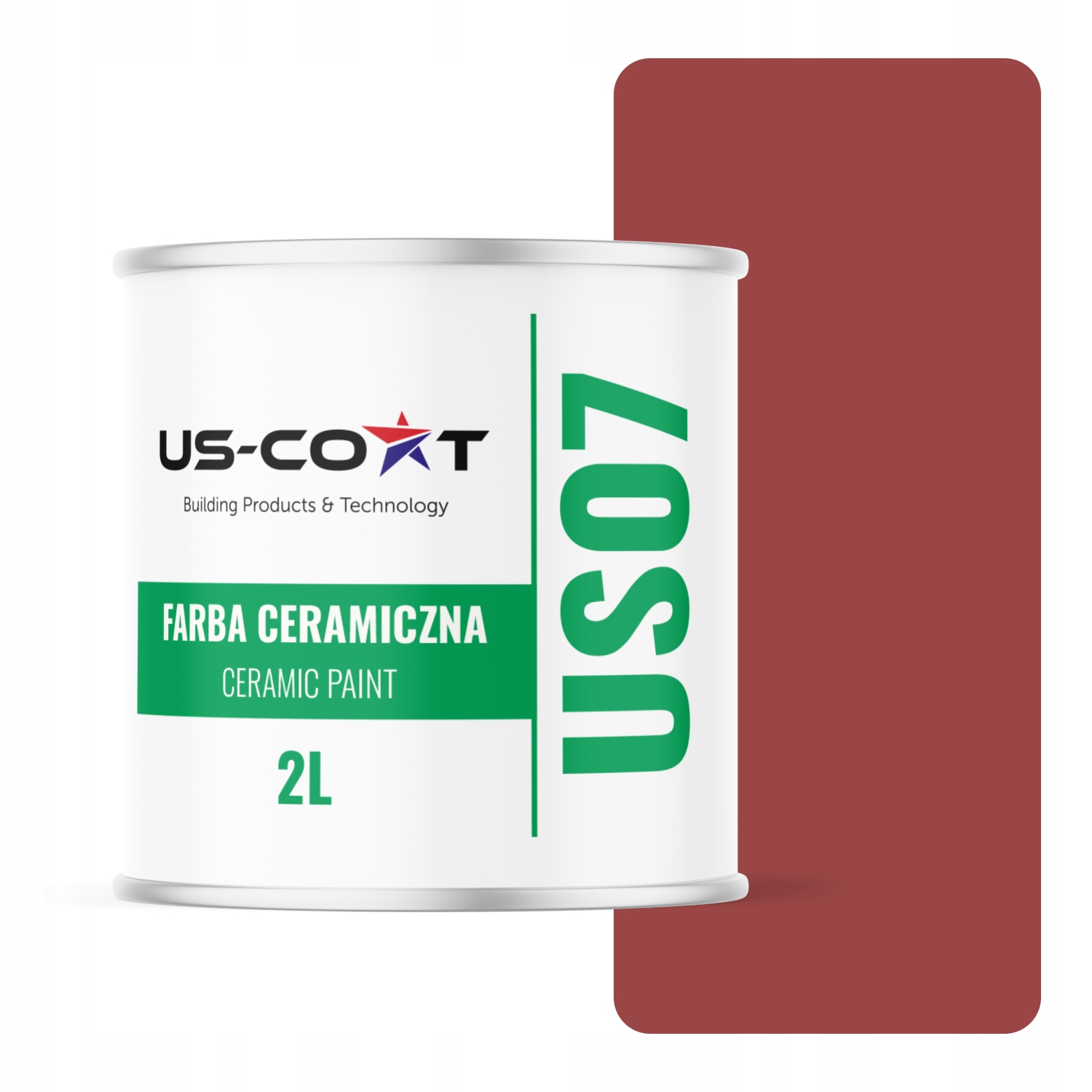 Keramická Farba Červená Tmavá H3412 2L Hlboká Matná Na Stropné Steny