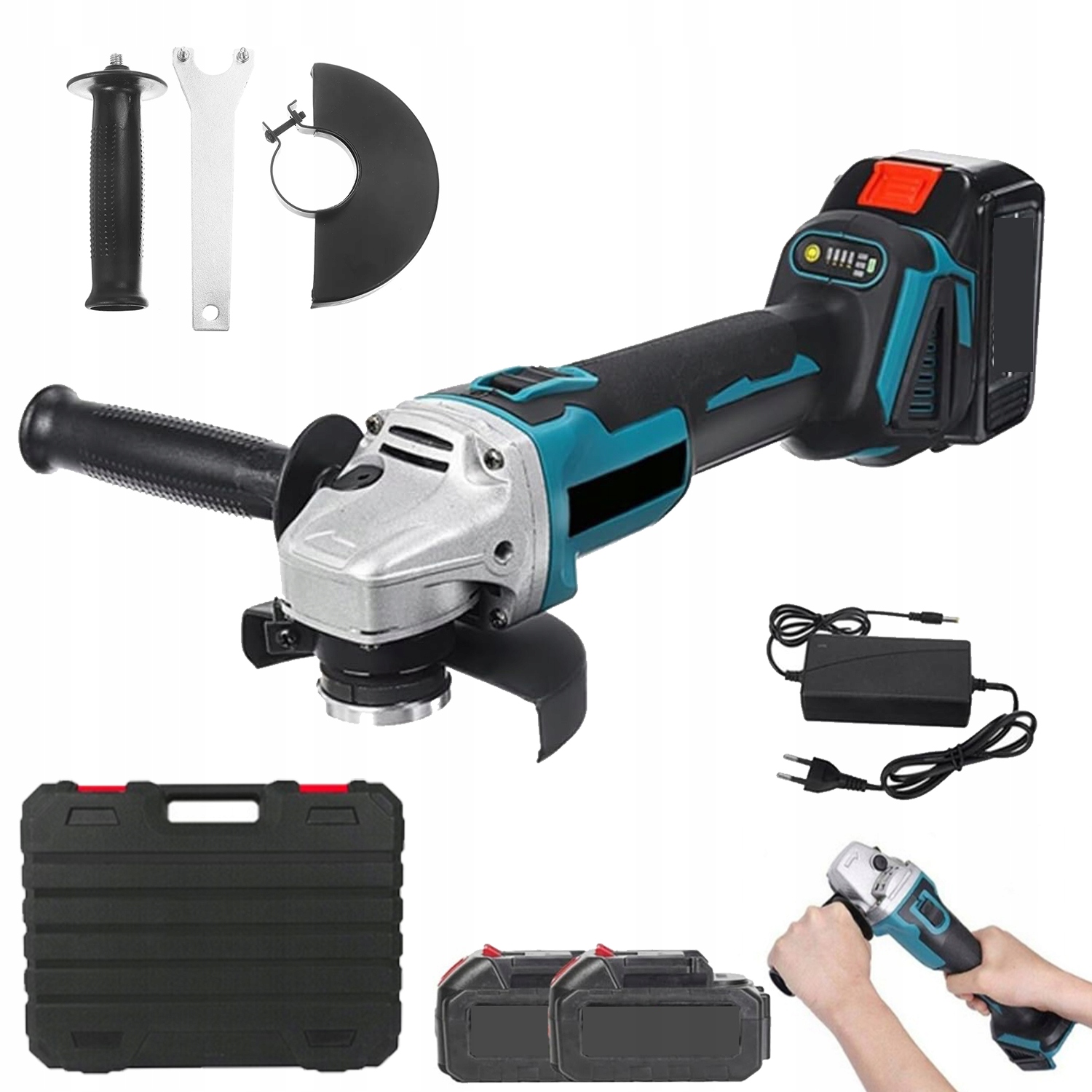 Bezdrátová Úhlová Bruska Výkonná Akumulátorová Bezkartáčová 2AKU