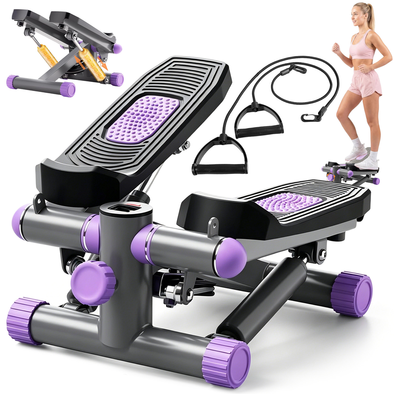 Torzní Stepper Pro Fitness Steper S Lanky Pro Cvičení Aerobiku, Počítadlo
