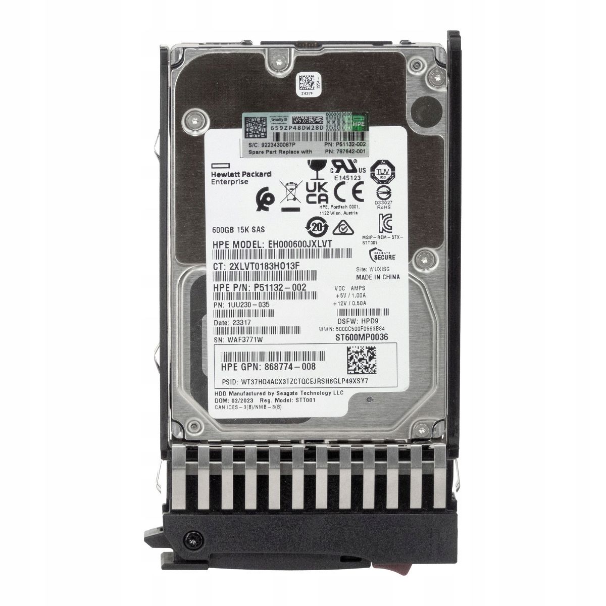 Hp P51132-002 787642-001 600GB SAS-3 15K 256MB 2.5'' EH000600JXLVT