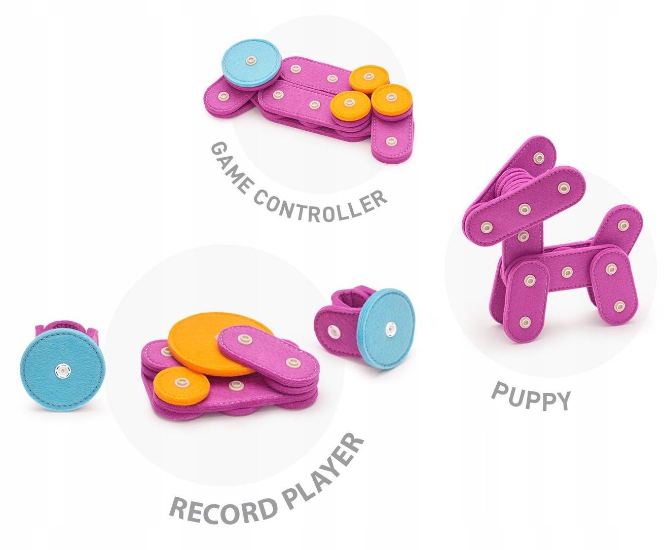 KNOP KNOP zestaw klocków z filcu LORNETKA 37 el. Kod producenta KK-202