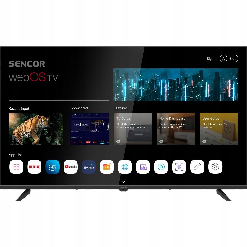 Led Smart webOS Tv Sencor Sle 43US802TCSB 43" 4K Uhd