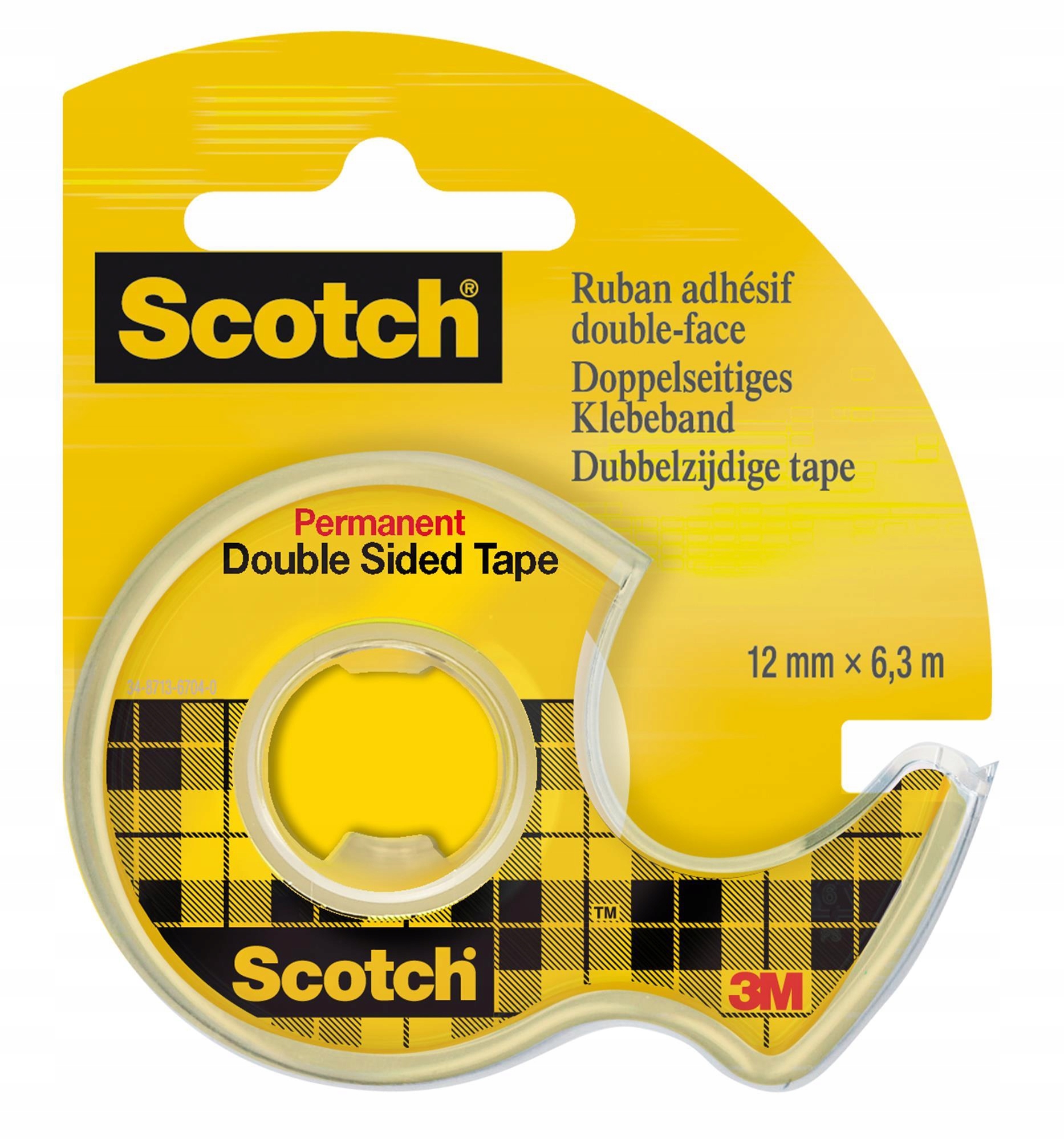 

Dwustronna taśma klejąca Scotch 12x6,3m dyspenser